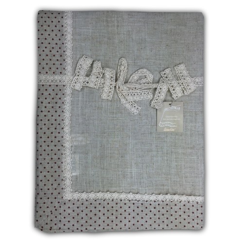 TIROLER TISCHDECKE TISCHDECKE MOLLY POLKA DOTS ROT MIT SERVIETTENRING