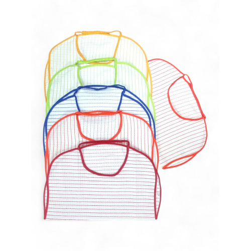 Bavaglio per Adulti e Anziani con Elastico MARIO| Set 6 Pezzi in Cotone Nido d'Ape, Assorbente, 47x63 cm | Made in Italy