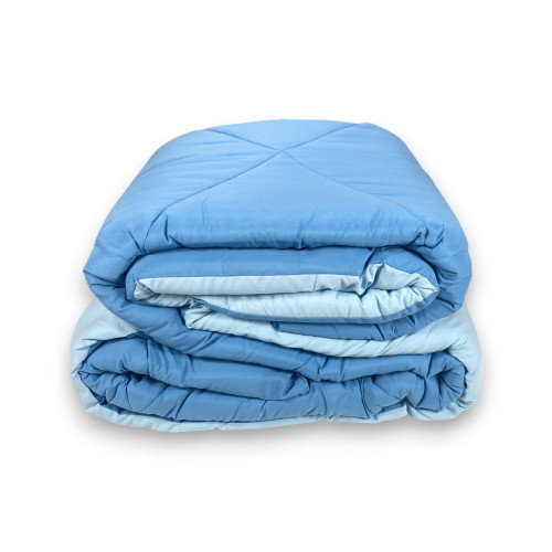 Caldo doppelseitige blaue Bettdecke 300 gr/qm - Warme und weiche Winterdecke 250x250 cm