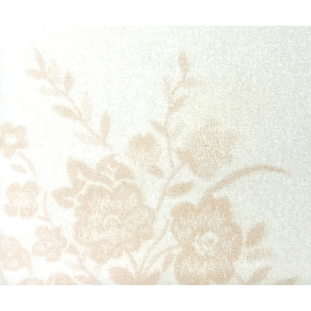 Blumendecke aus 100% reiner weicher und warmer Wolle mit Samtbordüre - Komfort und Eleganz, klassisches Design - Made in Italy