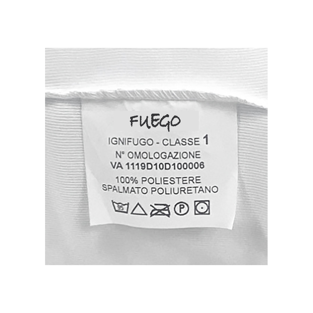 Funda de colchón impermeable "FUEGO" antiácaros ignífugo clase 1, elástica, línea hotelera, fabricada en Italia