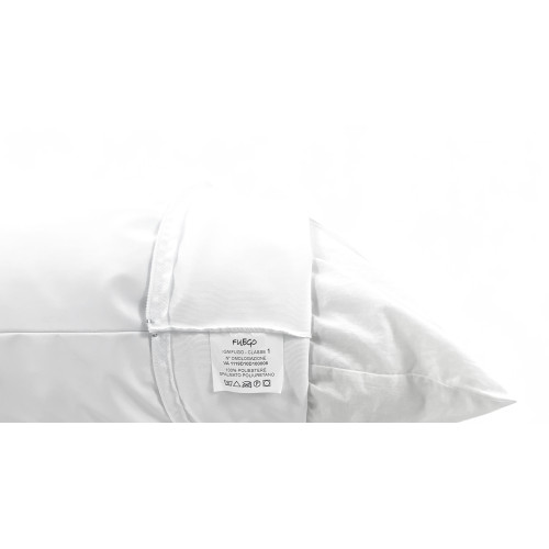Waterproof Fireproof Pillow Cover "FUEGO" Class 1 with Zip Zip, Anti-mite, Made in Italy