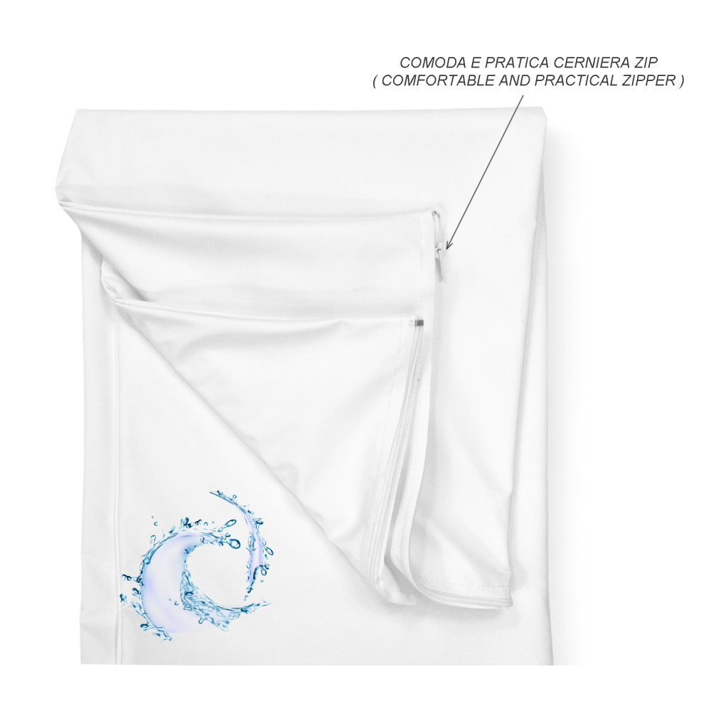 Copriguanciale Impermeabile Ignifugo "FUEGO" Classe 1 con Cerniera Zip, Antiacaro, Made in Italy