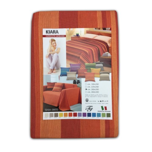TELO ARREDO COPRITUTTO GRAN FOULARD COPRILETTO COPRIDIVANO KIARA ARANCIO
