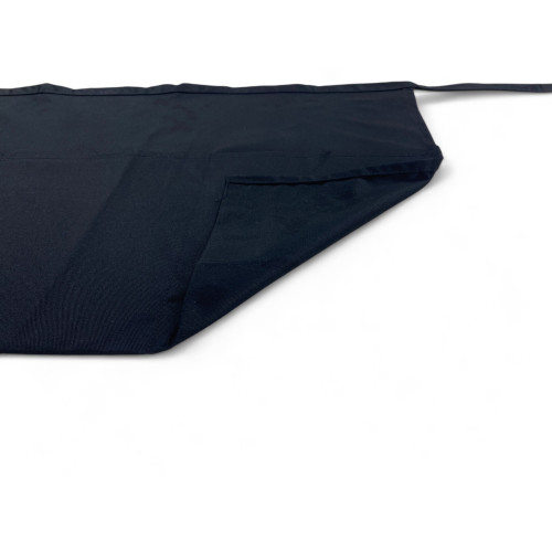 Schwarze Taillenschürze mit dreifacher Gaspar-Tasche, Baumwoll-Polyester-Bohrstoff, widerstandsfähig, Made in Italy