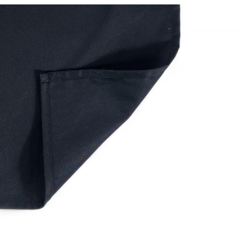 Schwarze Küchenschürze mit Lätzchen und 2 Taschen Alfio, Baumwoll-Polyester-Bohrstoff, widerstandsfähig, Made in Italy