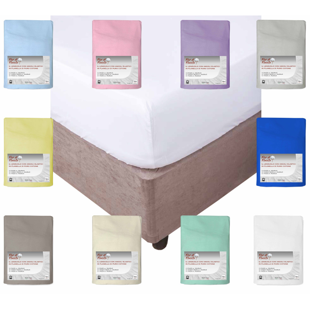 FLANNEL FITTED SHEET FLANNEL PURPLE © LILAC ALL SIZES