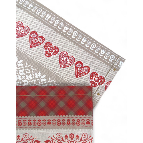 SET sheet TYROLEAN dis. Pure cotton half-barn Made in Italy