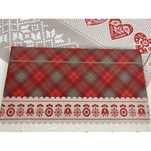 COMPLETO lenzuolo TIROLESE dis. Mezzenile in puro cotone Made in Italy