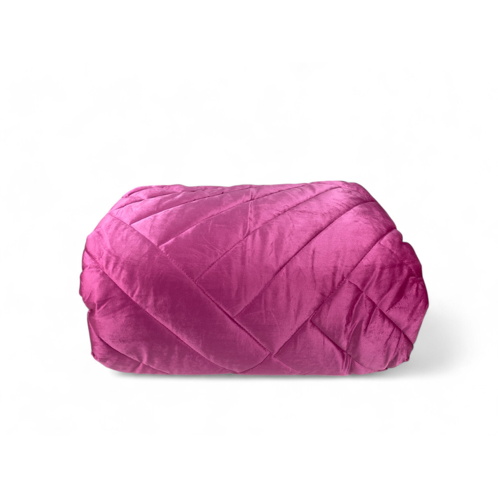 Warm and Soft Feather Effect Double Winter Quilt "Intreccio", in Luxury Velvet, Padding 280g, 260x260 cm