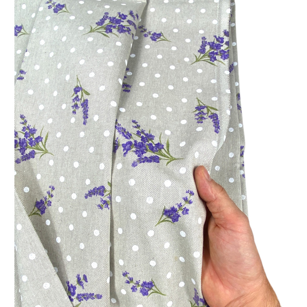 Tapicería de algodón lavanda provenzal - Mono de tela Dory, Funda de sofá, Colcha, Made in Italy, resistente al lavado