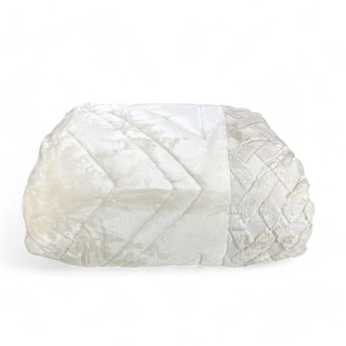 Double Quilt Faux Fur 260x260cm Dubai, Winter Duvet Feather Effect, Padding 300 g/sqm, Velvet Effect