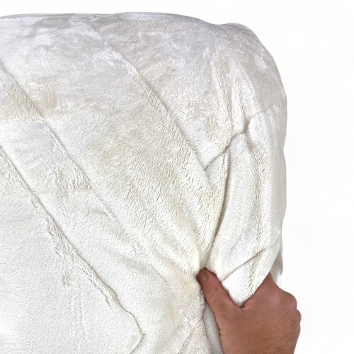 Double Quilt Fausse Fourrure 260x260cm Dubaï, Couette d’hiver effet plume, Rembourrage 300 g/m², Effet velours