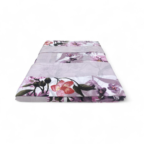 Maxi Juego de Cama Doble de Algodón Puro - Diseño Floral "Giorgia Rosa" Color Rosa