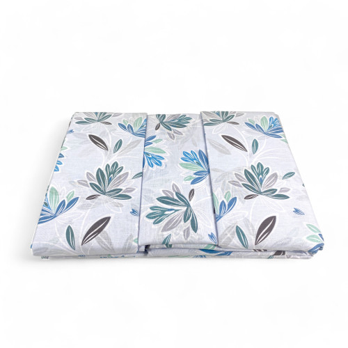 MAXI Juego de Cama Doble de Algodón Puro - Diseño Moderno "Elly" Color Azul Claro