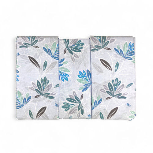 MAXI Pure Cotton Double Bed Set - Modern Design "Elly" Light Blue Color