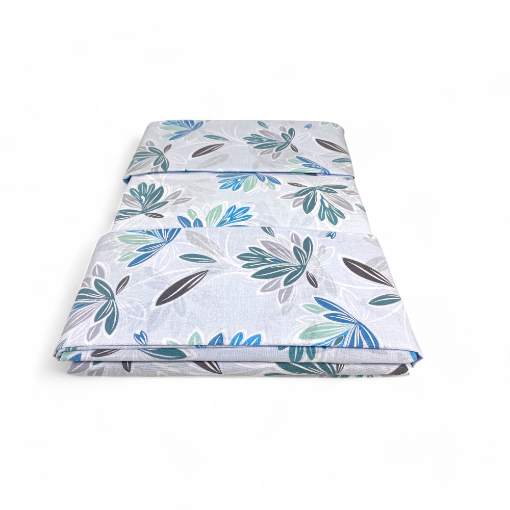 MAXI Juego de Cama Doble de Algodón Puro - Diseño Moderno "Elly" Color Azul Claro