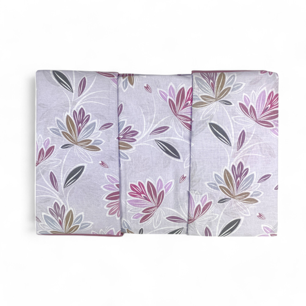 MAXI Pure Cotton Double Bed Set - Modern Design "Elly" Pink Color