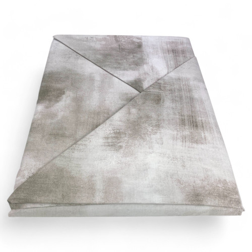 Beige Sleep Time Cotton Duvet Cover, Made in Italy, Abstract Design, Non-slip Flap, Machine Washable