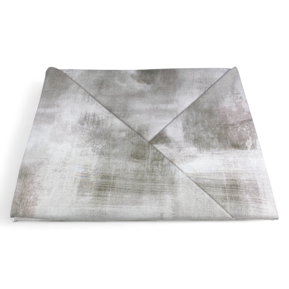 Beige Sleep Time Bettbezug aus Baumwolle, Made in Italy, abstraktes Design, rutschfeste Klappe, maschinenwaschbar