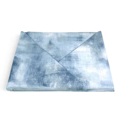 Light Blue Sleeping Time Cotton Duvet Cover, Made in Italy, Abstract Design, Non-slip Flap, Machine Washable