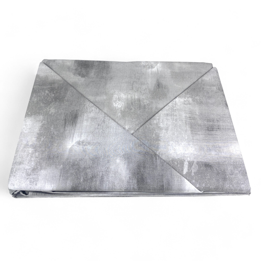 Grey Sleeptime Cotton Duvet Cover, Made in Italy, Abstract Design, Non-slip Flap, Machine Washable