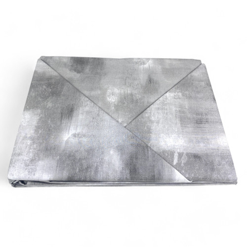 Grey Sleeptime Cotton Duvet Cover, Made in Italy, Abstract Design, Non-slip Flap, Machine Washable