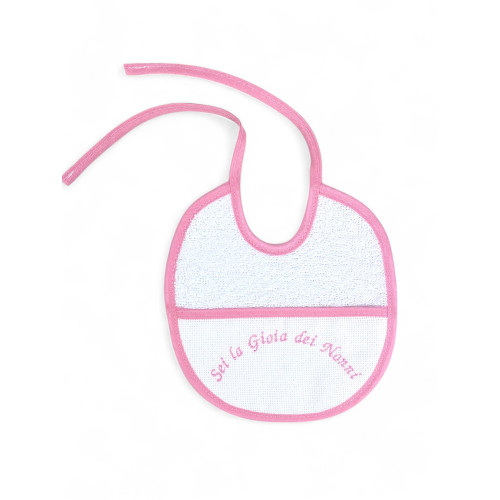 Lot de 3 bavoirs brodés pour bébé « Vous êtes la joie des grands-parents », 100% coton hypoallergénique, Fabriqué en Italie, Bor