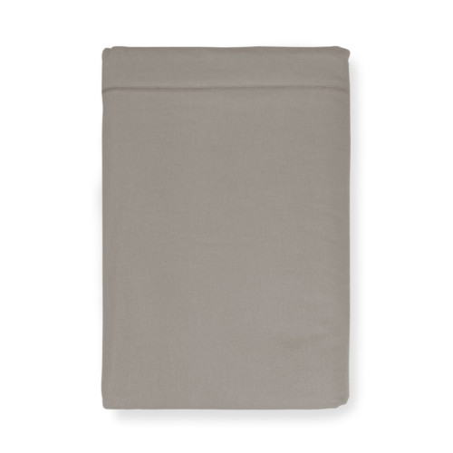 Taupe cornerless flannel top sheet - pure soft cotton | Made in Italy | For Maxi and Oversized Mattresses