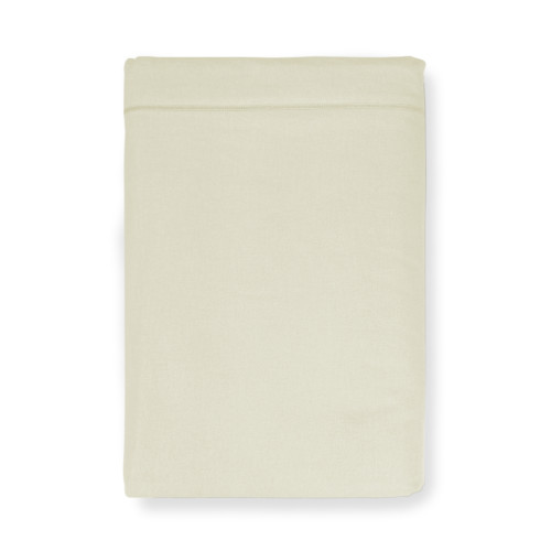 Drap supérieur en flanelle sans coins couleur crème - Pur coton doux | Fabriqué en Italie | Pour matelas maxi et surdimensionnés