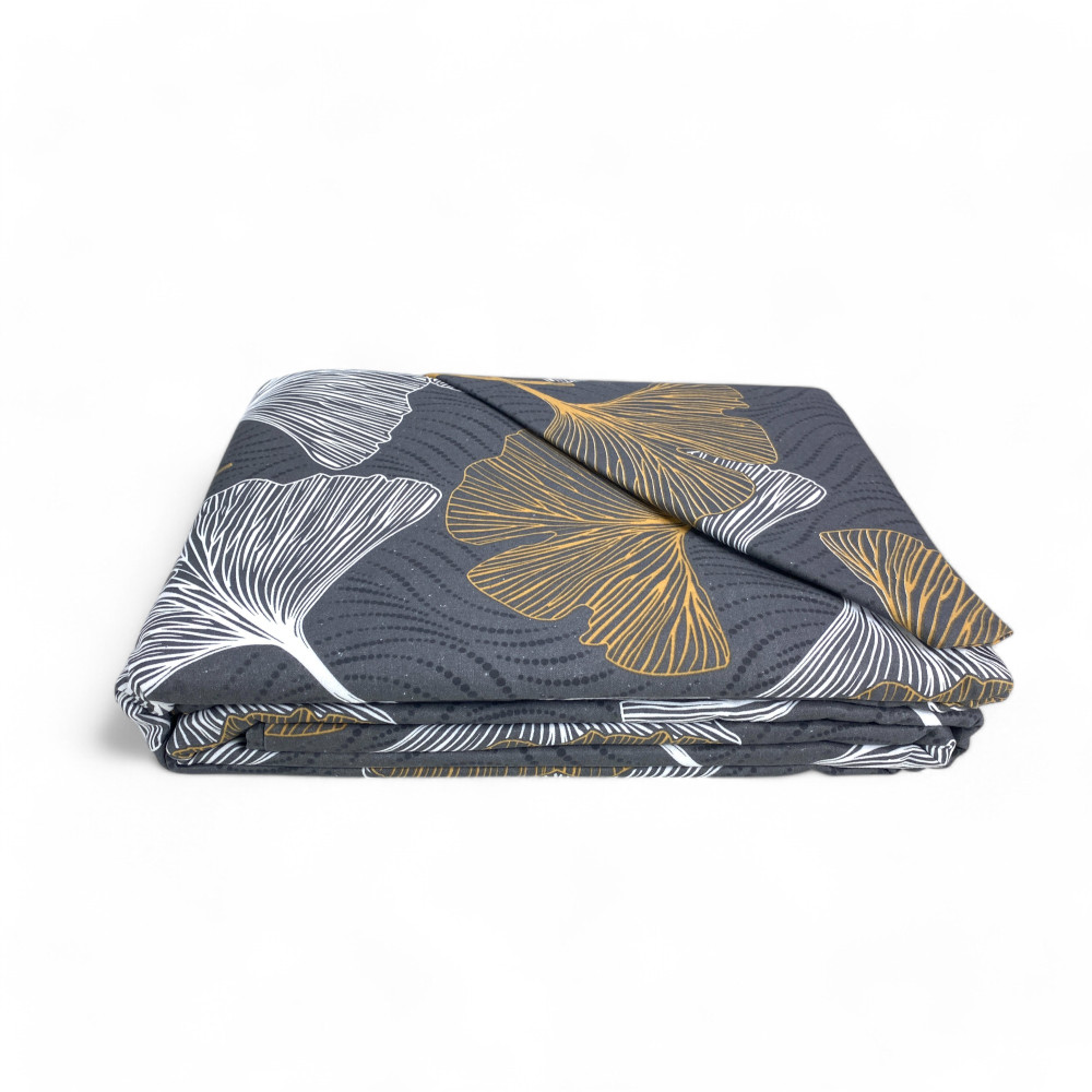 Funda Nórdica Doble Franela 250x200 cm "Sleeping Time" - Pétalos Dorados | Suave, cálido y fabricado en Italia