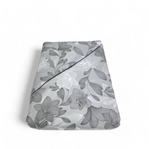 Funda Nórdica Doble Franela 250x200 cm "Sleeping Time" - Grey Flower | Suave, cálido y fabricado en Italia
