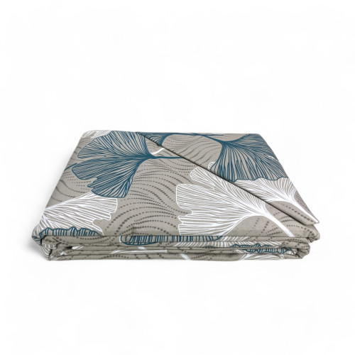 Funda Nórdica Doble Franela 250x200 cm "Sleeping Time" - Pétalos Verdes | Suave, cálido, anti-pilling, Made in Italy