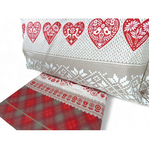 Housse de couette double en flanelle 250x200 cm « Sleeping Time » - Mezzenile | Style tyrolien, chaleureux et fabriqué en Italie