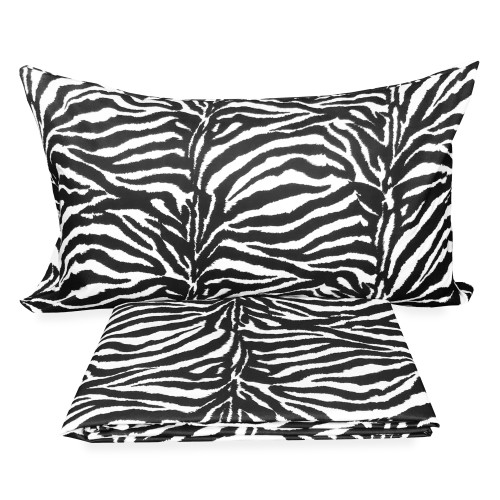 Flannel Double Duvet Cover 250x200 cm "Sleep Time" - Zebra | Warm, Soft and Made in Italy