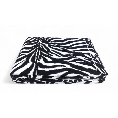 Doppelbettbezug aus Flanell 250x200 cm "Sleep Time" - Zebra | Warm, weich und Made in Italy