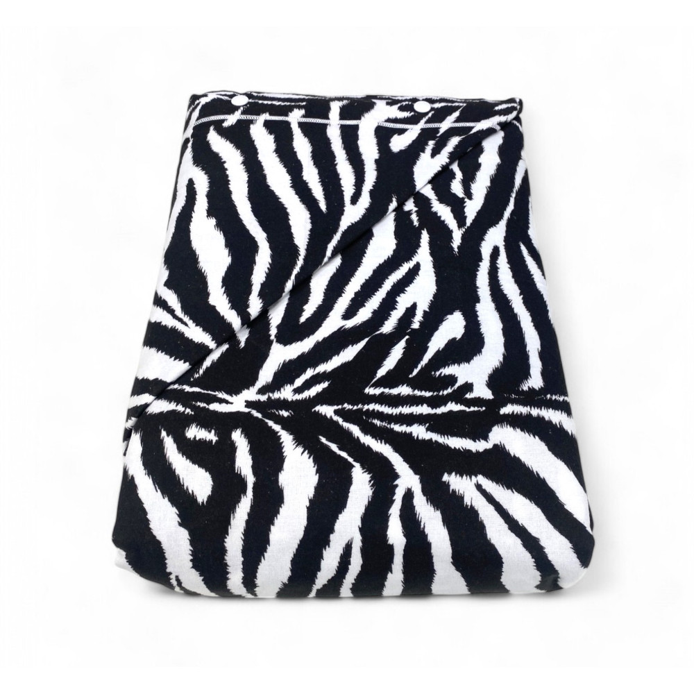 Flannel Double Duvet Cover 250x200 cm "Sleep Time" - Zebra | Warm, Soft and Made in Italy