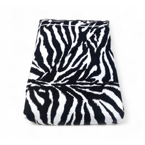 Doppelbettbezug aus Flanell 250x200 cm "Sleep Time" - Zebra | Warm, weich und Made in Italy