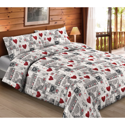 Copripiumino Matrimoniale in Flanella 250x200 cm "Tempo di Dormire" - Tirolo Patch | Caldo, Morbido e Made in Italy