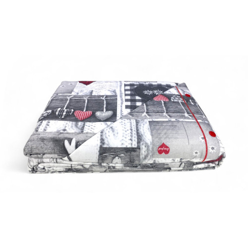 Flannel Double Duvet Cover 250x200 cm "Sleeping Time" - Tirolo Patch | Warm, Soft and Made in Italy