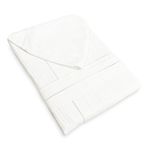BEE Bee© Nest Bathrobe in Pure Cotton with Hood for Adults Milk Color