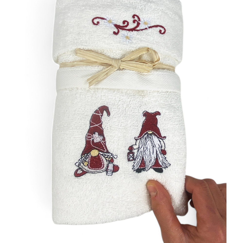 SET Serviettes TYROL TYROLIEN ELFI ELFO Pure Cotton Cream