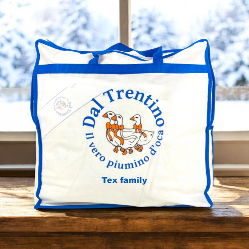 Piumino d’Oca Trentino 4 Stagioni, 2 Piumini Separabili, Soffice, Versatile, 50% Piumino e 50% Piuma d’Oca, Certificato OEKO-TEX