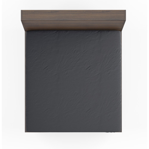 Lenzuolo con Angoli Strong Tinta Unita Grigio Piombo, 100% Cotone, Lavabile, Made in Italy