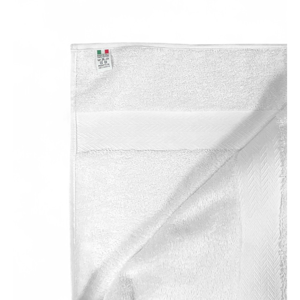 Telo Bagno Bianco 100x150 cm – Spugna Cotone 100% Morbido e Assorbente – Made in Italy – Ideale per Hotel e B&B