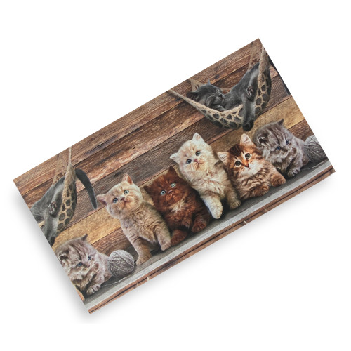 Runner Decke mit Katzen – rutschfest, waschbar, weicher Läufer, verschiedene Größen – Made in Italy