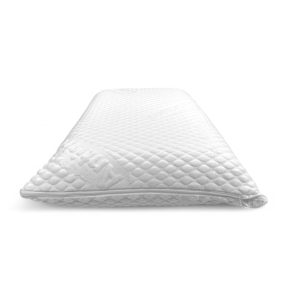 BUBBLES Almohada de jabón viscoelástico - Ortopédica, Antiácaros, Hipoalergénica, Funda extraíble con funda de masaje, 75x45 cm