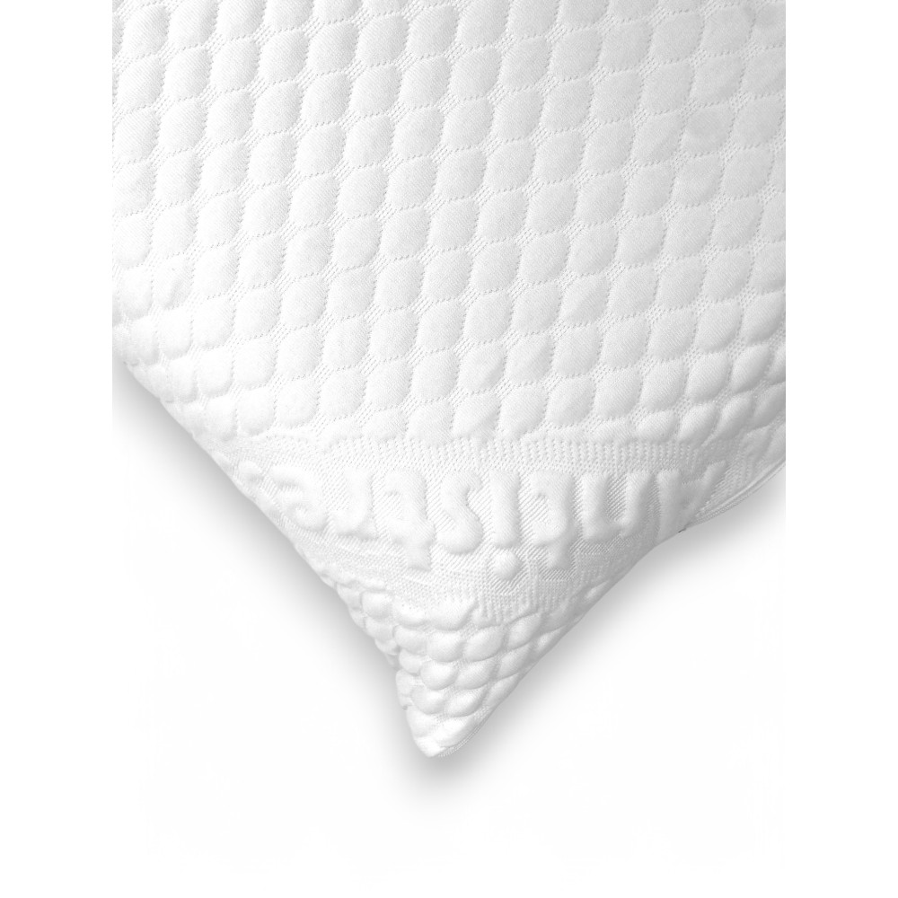 BUBBLES Cuscino Memory Foam Saponetta - Ortopedico, Antiacaro, Anallergico, Sfoderabile con Fodera Massaggiante, 75x45 cm