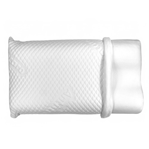 BUBBLES Memory Foam Nackenkissen - Orthopädisch, Anti-Milben, hypoallergen, abnehmbarer Bezug mit Massagebezug, 75x45 cm