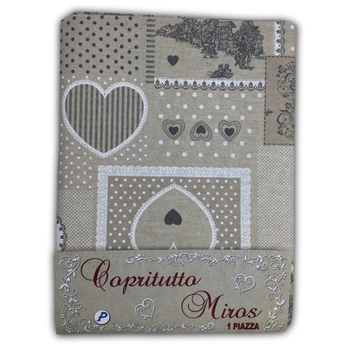 TELO ARREDO COPRITUTTO GRAN FOULARD COPRILETTO COPRIDIVANO  TESSUTO PIGALLE BEIGE